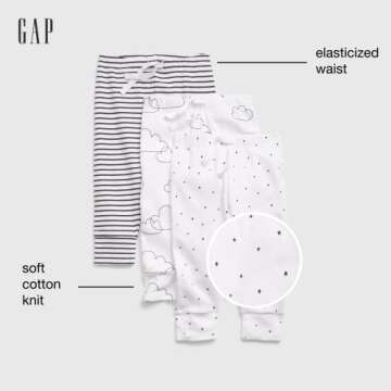 GAP Unisex Baby First Favourite Pull-on Pants Leggings, Oatmeal Heather, 6-12 Months US