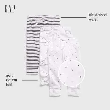 GAP Unisex Baby First Favourite Pull-on Pants Leggings, Oatmeal Heather, 6-12 Months US