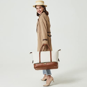 Stylish BOSTANTEN Weekender Bags for Women Leather Travel