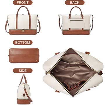 Stylish BOSTANTEN Weekender Bags for Women Leather Travel