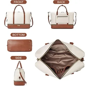 Stylish BOSTANTEN Weekender Bags for Women Leather Travel