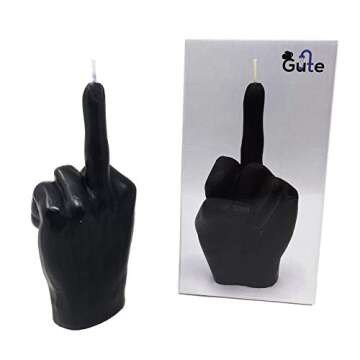 GUTE Middle Finger Candle - Fun Novelty Gift Idea Black