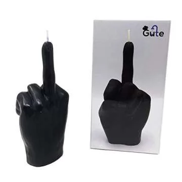 GUTE Middle Finger Candle - Fun Novelty Gift Idea Black