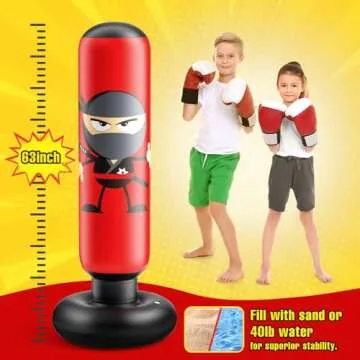 Inflatable Kids Punching Bag for Fun Fitness and Energy Release