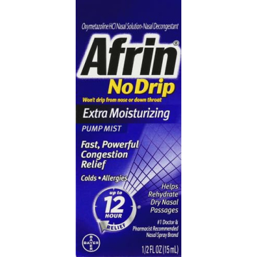 Afrin No Drip Extra Moisturizing Nasal Congestion Relief