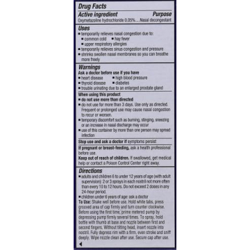 Afrin No Drip Extra Moisturizing Nasal Congestion Relief