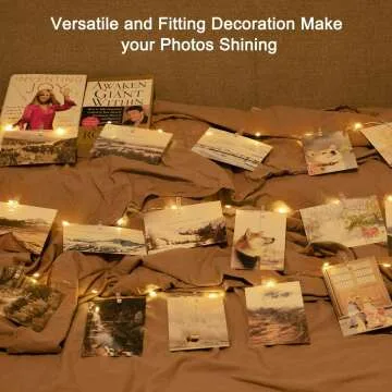 33Ft LED Fairy Lights with Photo Clips for Decor