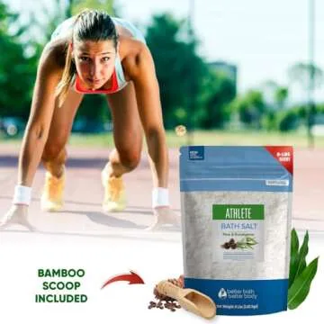 Athlete Bath Salt 128 Ounces Epsom Salt with Natural Lavender, Pine, Peppermint and Eucalyptus Essen...