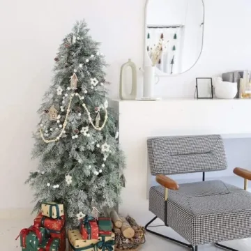 Elegant Christmas Wood Bead Garland for Festive Decor