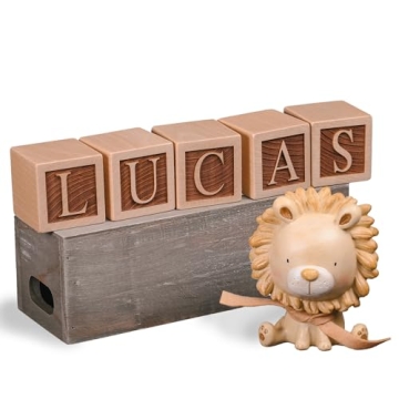 Personalized Nursery Name Block Letters - Custom Wooden Name Blocks for Vintage Nursery Decor