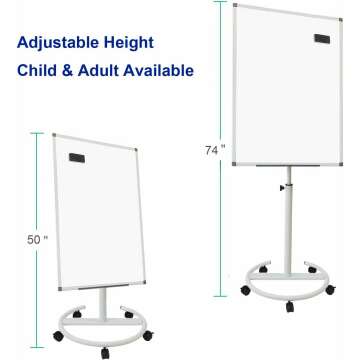 BIBOC Mobile Dry Erase Board Easel - 36 x 24