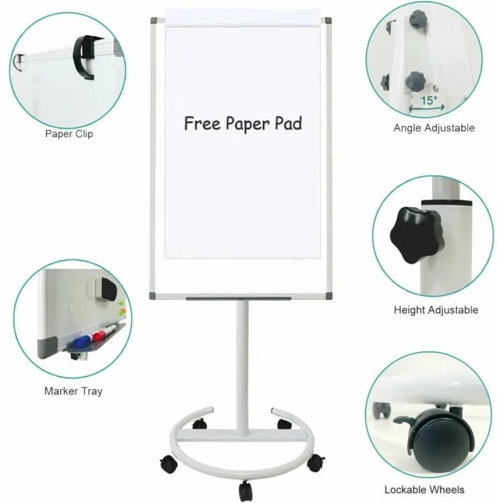 BIBOC Mobile Dry Erase Board Easel - 36 x 24
