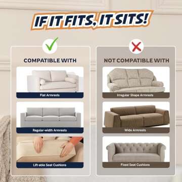 Panther Armor Couch Protectors - Cat Scratching Mats [Left Arm in Brown] - Natural Sisal Furniture Protector - Anti Scratch