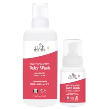 Earth Mama Simply Non-Scents Baby Wash Foaming Hand Soap Refill - Gentle Organic Body Wash for Sensi...