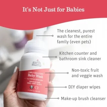 Earth Mama Non-Scents Baby Wash Refill for Sensitive Skin