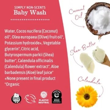 Earth Mama Non-Scents Baby Wash Refill for Sensitive Skin