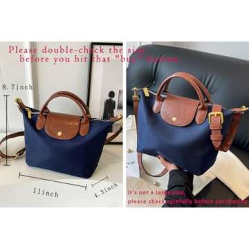 YUHAKORU Nylon Crossbody Bags for Women Shoulder Purse Waterproof With Strap Small