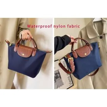 YUHAKORU Nylon Crossbody Bags for Women Shoulder Purse Waterproof With Strap Small