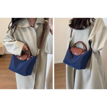 YUHAKORU Nylon Crossbody Bags for Women Shoulder Purse Waterproof With Strap Small