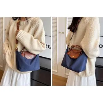 YUHAKORU Nylon Crossbody Bags for Women Shoulder Purse Waterproof With Strap Small