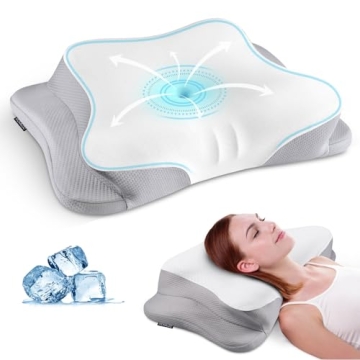 Mokaloo Cervical Neck Pillow - Ergonomic Pain Relief & Cooling Comfort