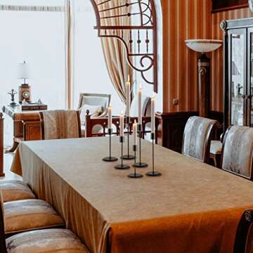 Elegant Black Candle Holder Set for Home Decor - Set of 6