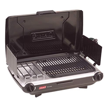 Coleman Tabletop 2-in-1 Camping Grill/Stove, 2-Burner Propane Grill & Stove for Outdoor Cooking with...