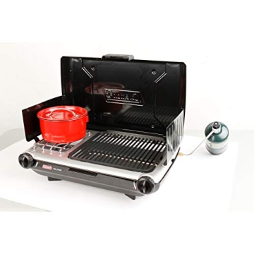 Coleman 2-in-1 Camping Grill & Stove with 20,000 BTUs