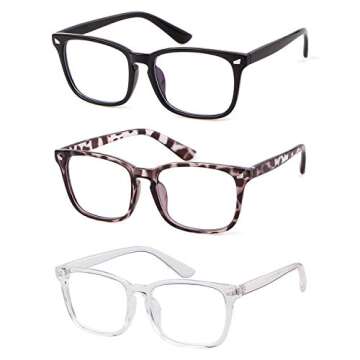GIFIORE Blue Light Blocking Glasses, Non Prescription Glasses Computer Reading/Gaming/TV/Phones Glasses for Women Men