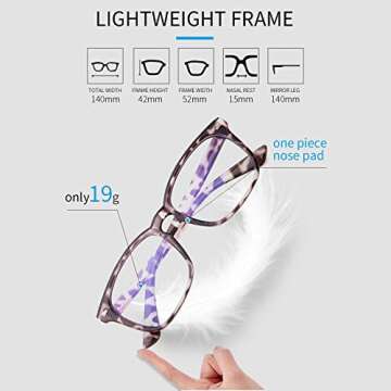 GIFIORE Blue Light Blocking Glasses, Non Prescription Glasses Computer Reading/Gaming/TV/Phones Glasses for Women Men