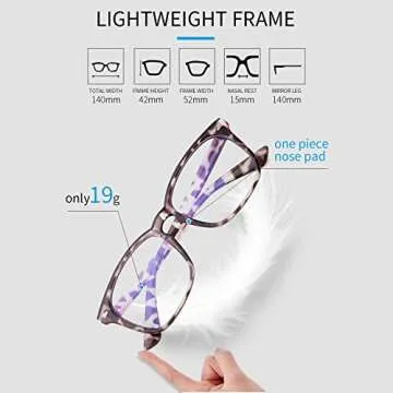 GIFIORE Blue Light Blocking Glasses, Non Prescription Glasses Computer Reading/Gaming/TV/Phones Glasses for Women Men
