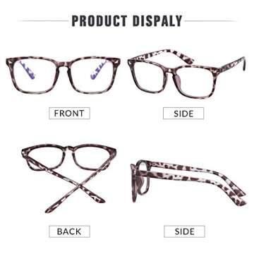 GIFIORE Blue Light Blocking Glasses, Non Prescription Glasses Computer Reading/Gaming/TV/Phones Glasses for Women Men