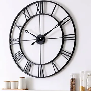 Large Decorative Metal Wall Clock for Any Room
