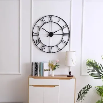 Large Decorative Metal Wall Clock for Any Room