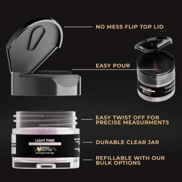 Brew Glitter (1x 4g Jar) | Edible Glitter for Drinks, Cocktails, Beer, Garnish & Beverages (Light Pink)