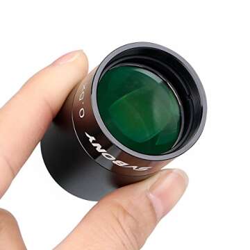 SVBONY Reducer for Telescope 1.25 inches 0.5X Focal Reducer with C-Mount Adapter to CCD Camera for Telescope Eyepiece Photography and Observing