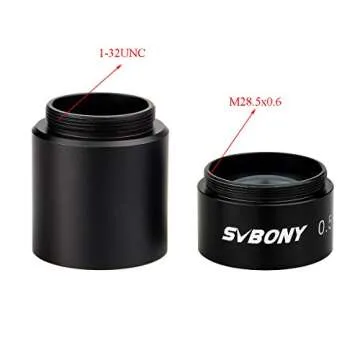 SVBONY Reducer 1.25" 0.5X Focal Reducer & C-Mount Adapter