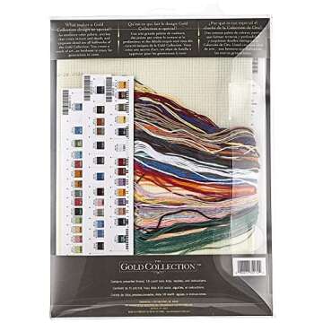 DIMENSIONS 35172 Gold Collection Counted Cross Stitch Kit, Twilight Bridge, 18 Count Beige Aida, 14'...