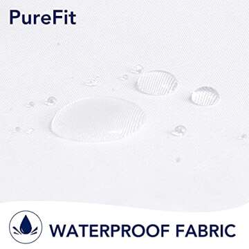 PureFit Outdoor Curtains for Patio Waterproof Weatherproof, UV and Fade Resistant Outside Curtains f...