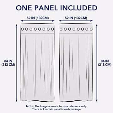 PureFit Outdoor Curtains for Patio Waterproof Weatherproof, UV and Fade Resistant Outside Curtains for Gazebo, Front Porch, Pergola, Sun Blocking Privacy Curtain, 52W x 84L inch, 1 Panel, White