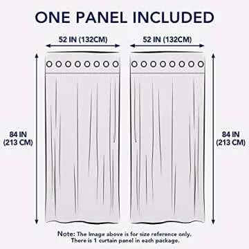 PureFit Outdoor Curtains for Patio Waterproof Weatherproof, UV and Fade Resistant Outside Curtains for Gazebo, Front Porch, Pergola, Sun Blocking Privacy Curtain, 52W x 84L inch, 1 Panel, White