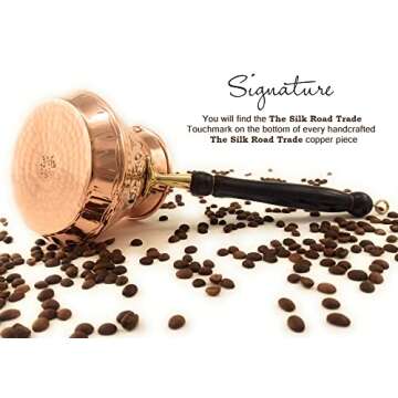 ACI Series (XX-Large) - Thickest Solid Hammered and Engraved Copper Turkish Greek Arabic Coffee Pot with Wooden Handle/Stovetop Coffee Maker,Jazzve,Cezve,Ibrik,Briki (29 fl oz)