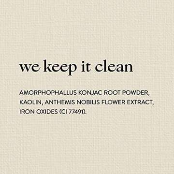 Honest Beauty Gentle Konjac Sponge with Pink Kaolin Clay |Soft Exfoliating Facial Sponge |Buff & Soften Skin | 1 count