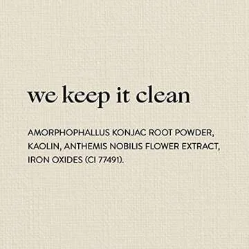 Honest Beauty Gentle Konjac Sponge with Pink Kaolin Clay |Soft Exfoliating Facial Sponge |Buff & Soften Skin | 1 count