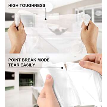 Small Clear Trash Bags – FORID 2.6 Gallon Garbage Bags Wastebasket Bin Liners 220 Count Plastic Trash Bags for Bathroom Bedroom Office Garbage Can (220 count)