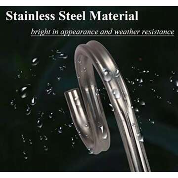 COCONUT Adjustable 62" Shepherds Hook for Outdoor Decor