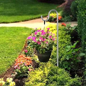 COCONUT Adjustable 62" Shepherds Hook for Outdoor Decor