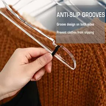 Besser Acrylic Clear Hangers 15 Pack Gold Acrylic Hangers Premium Quality Crystal Clear Hangers with Gold Hooks Luxury Dress Suit Hangers（Gold Hook）