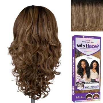 Sensationnel What lace 13x6 Wigs - latisha lacefrontal hand tied glueless synthetic with natural density preplucked hairline (FLAMBOYAGESAND)