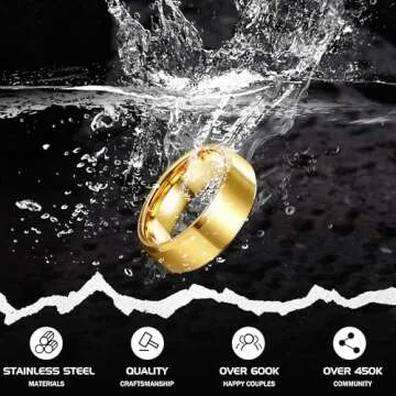 Durable Jstyle Stainless Steel Wedding Ring Set for Men